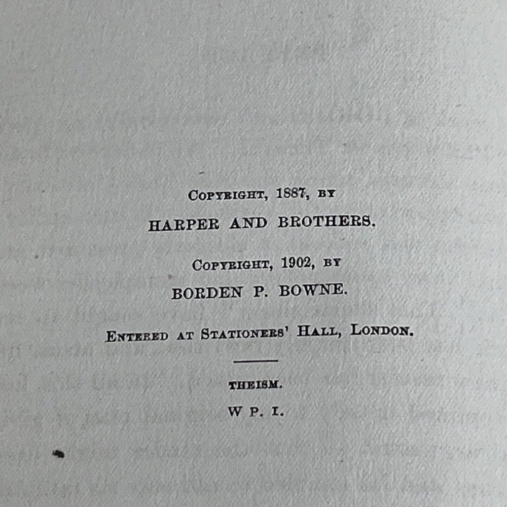 Studies In Theism By Borden P. Bowne (Professor Of Philosophy) 1902 Hardcover - Picture 11 of 11